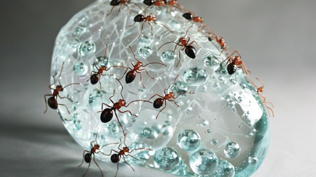 glass ants foam --ar 4:3 --weird 3000 --v 6 Job ID: d6942372-fc60-4898-9e2e-0acfd19fb16a